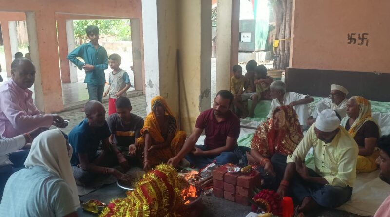 यज्ञ-हवन और पूजा के साथ रिठाली शिव मंदिर का सौंदर्यीकरण आरंभ