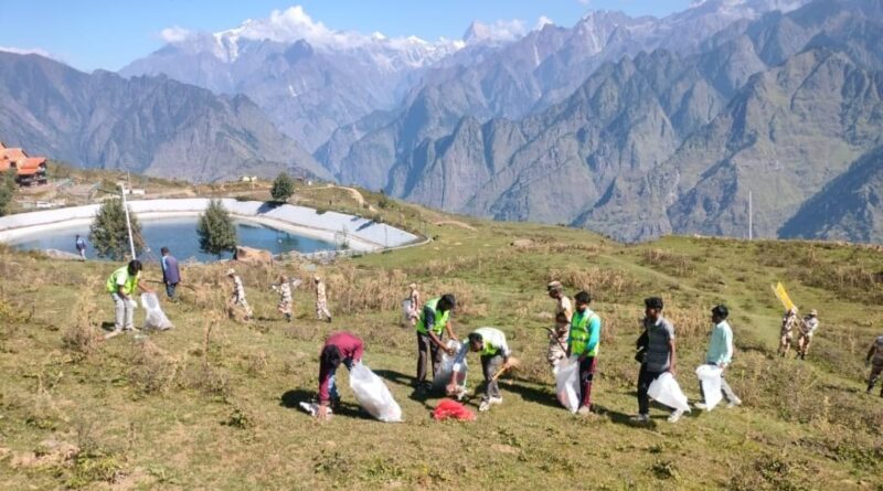 औली में विश्व पर्यटन दिवस पर चला वृहद स्वच्छता अभियान