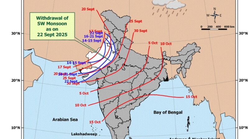 मानसून की विदाई: राजस्थान से शुरू, 25 सितम्बर से उत्तराखंड में वापसी की संभावना