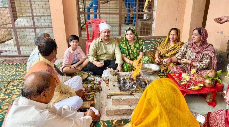 यज्ञ-हवन और पूजा के साथ शिव मंदिर रिठाली में भंडारा सम्पन्न