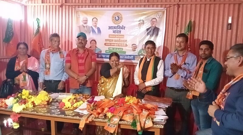 पोखरी में आत्मनिर्भर भारत संकल्प अभियान के तहत भाजपा नगर मंडल की कार्यशाला आयोजित