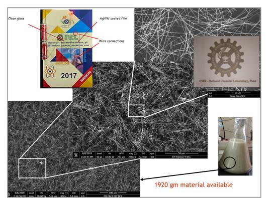 बड़े पैमाने पर चांदी के नैनो-तारों को संश्लेषित करने की कम लागत वाली प्रक्रिया विकसित की गई