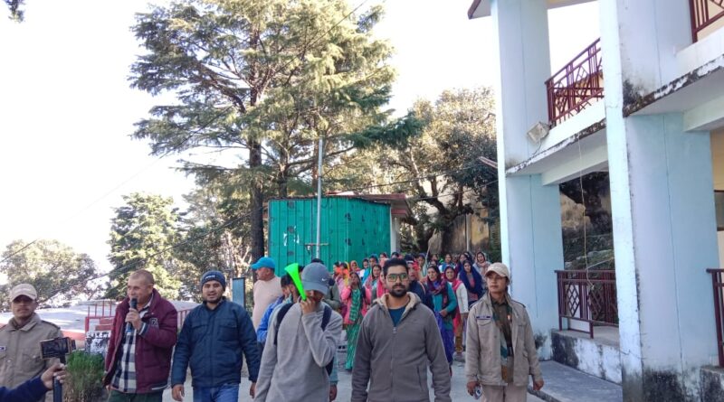 वन्य जीवों से आतंकित ग्रामीणों का फूटा गुस्सा, सरकार को जगाने के लिए निकाली रैली