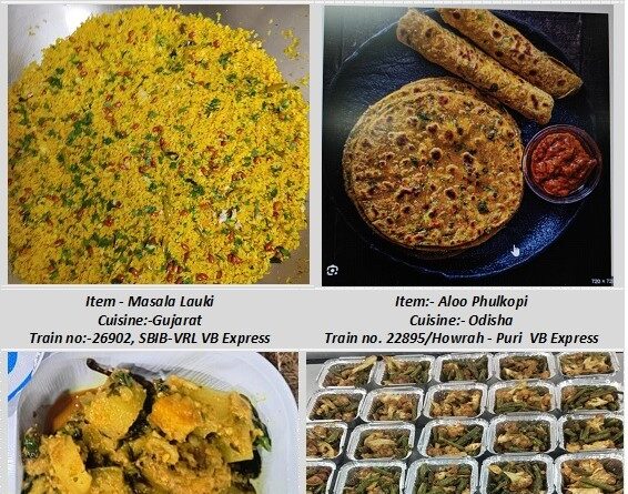 वंदे भारत रेलगाडि़यों  में परोसे जा रहे हैं स्वादिस्ट क्षेत्रीय व्यंजन