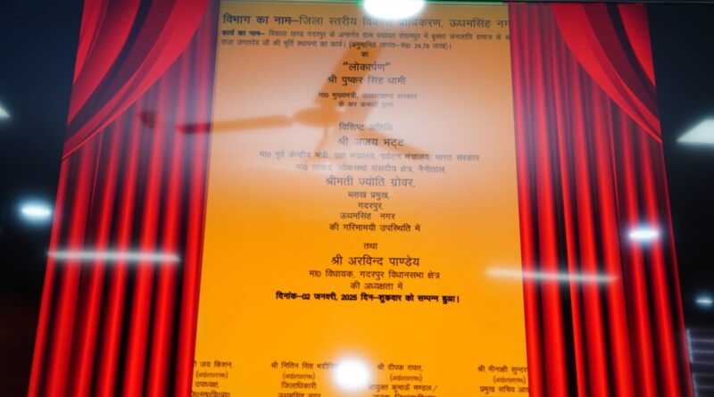 मुख्यमंत्री धामी ने बुक्सा आदिम जाति समाज के राजा जगतदेव की प्रतिमा का वर्चुअल अनावरण किया