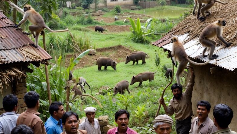 जंगली जानवरों से त्रस्त पहाड़, बंदर-भालू बने काश्तकारों के लिए आफ़त