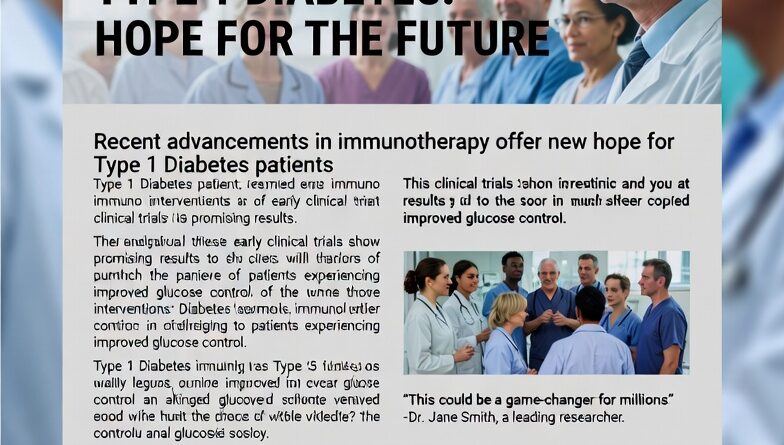 टाइप 1 डायबिटीज के रोगियों के लिए आशाजनक इम्यूनोलॉजिकल उपचार