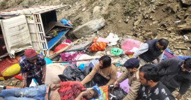 थराली में पिकअप वाहन खाई में गिरा, चार घायल, दो की हालत गंभीर