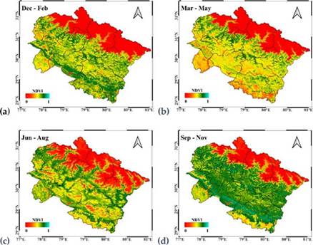 उपग्रहों ने उत्तराखंड की पहाड़ियों में वनस्पति क्षेत्र सिकुड़ने की चेतावनी दी