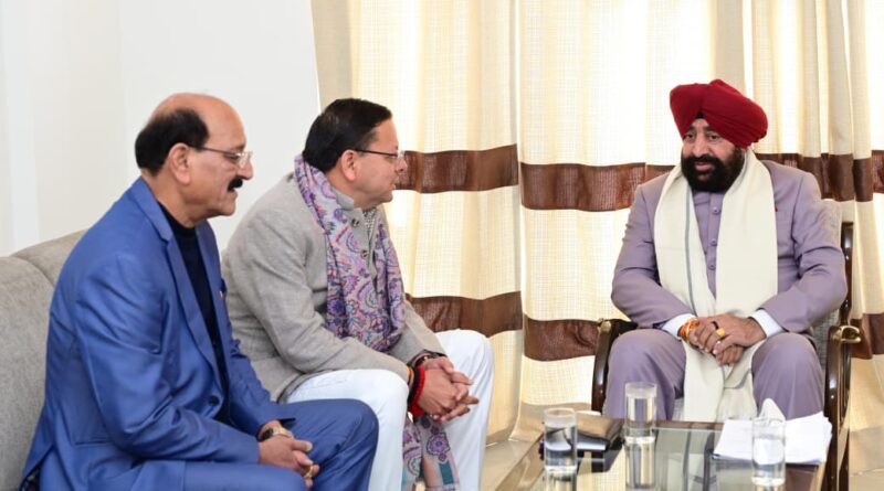 मुख्यमंत्री धामी ने की भराड़ीसैंण में राज्याल से भेंट