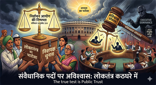 संवैधानिक पदों पर अविश्वास: लोकतंत्र कठघरे में