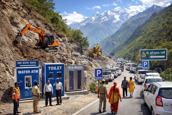 डीएम चमोली का कहना है -पीपलकोटी से जोशीमठ तक शौचालय, पेयजल और पार्किंग की कोई कमी नहीं !