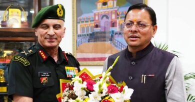 उप सेना प्रमुख लेफ्टिनेंट जनरल राजीव घई ने मुख्यमंत्री धामी से भेंट की