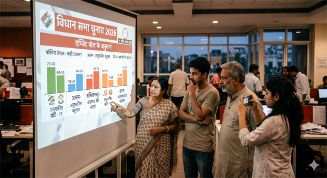 29 अप्रैल की शाम सियासी तस्वीर का पहला संकेत: पांच राज्यों के एग्जिट पोल होंगे जारी