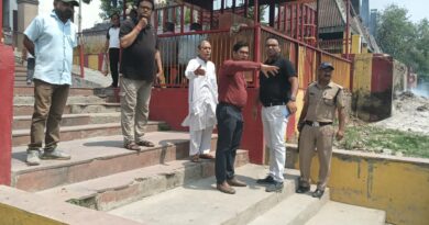 अपर मेलाधिकारी दयानंद ने किया कुंभ मेला तैयारियों का  स्थलीय निरीक्षण