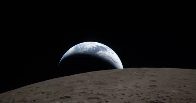 First Photos From NASA Moon Flyby Show Setting Earth and Eclipse