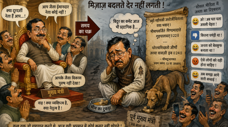 सत्ता खोने के बाद आदमी की दुर्गति …..!