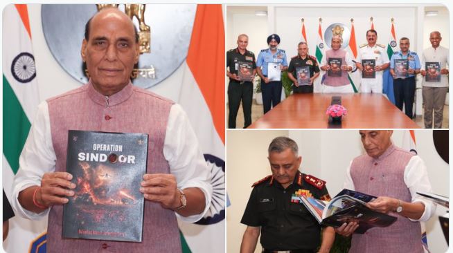 रक्षा मंत्री ने ऑपरेशन सिंदूर पर स्मारक पुस्तक का विमोचन किया, जिसमें सैनिकों के व्यक्तिगत अनुभव संकलित हैं