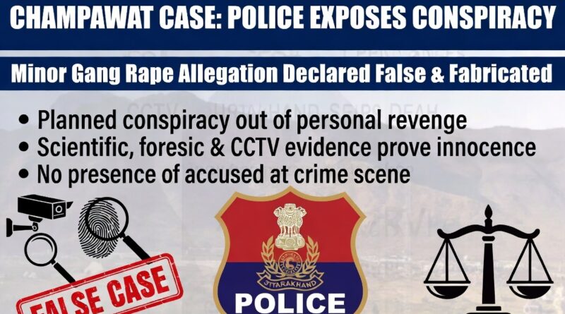उत्तराखंड पुलिस ने चम्पावत सामूहिक बलात्कार कांड को बताया फर्जी और साजिश