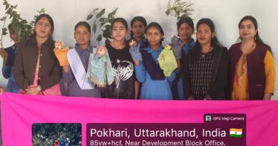 कठपुतली शो के माध्यम से छात्राओं को दिया वनाग्नि से बचाव का संदेश