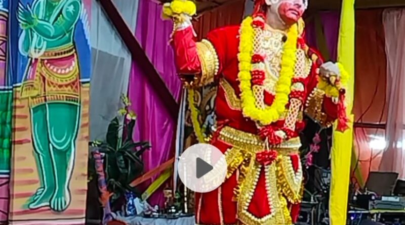 बेराधार रामलीला में लक्ष्मण शक्ति, संजीवनी प्रसंग और मेघनाथ वध का प्रभावशाली मंचन