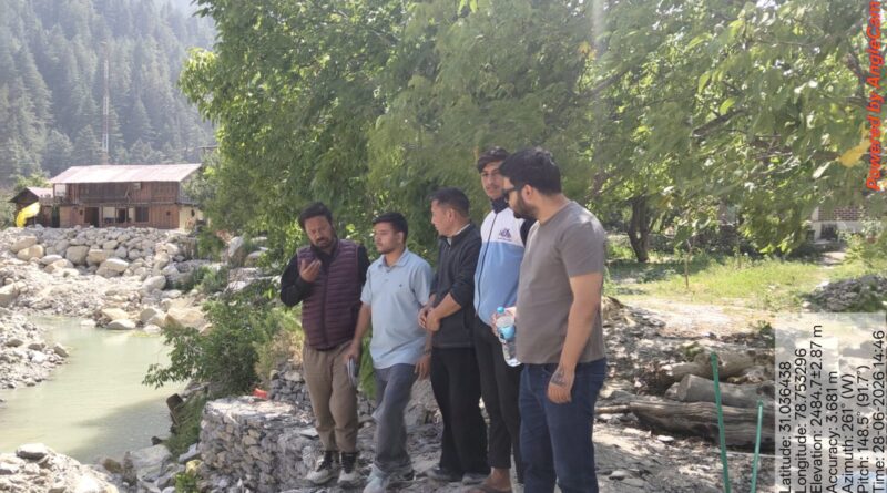 भागीरथी के बढ़ते जलस्तर से हर्षिल में कटाव का खतरा, 100 मीटर क्षेत्र में होंगे सुरक्षात्मक कार्य
