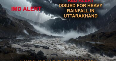 उत्तराखंड में अगले तीन दिन भारी से बहुत भारी बारिश का अलर्ट,