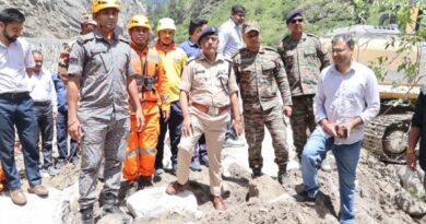 तमक नाले का जिलाधिकारी ने किया स्थलीय निरीक्षण, राहत एवं बचाव कार्यों का लिया जायजा