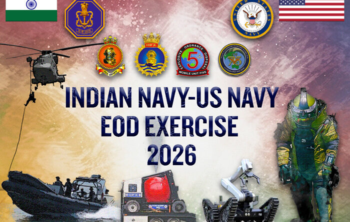 भारत-अमरीकी नौसेना विस्फोटक आयुध निस्‍तारण अभ्यास 2026 का आठवां संस्करण कोच्चि स्थित दक्षिणी नौसेना कमान में संपन्न