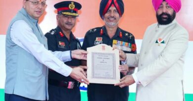 प्रदेश के प्रति उत्कृष्ट योगदान पर उत्तराखंड सब एरिया को राज्यपाल की प्रशंसा