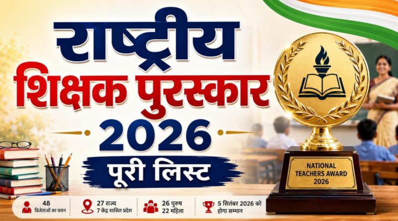 राष्ट्रीय शिक्षक पुरस्कार के लिए उत्तराखंड के गबर सिंह समेत 48 शिक्षक चयनित
