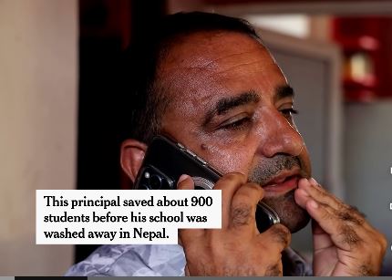 A Principal Saved 900 Students Before His School Was Washed Away in Nepal