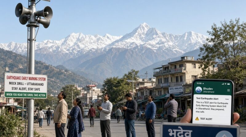 उत्तराखण्ड में भूकम्प पूर्व चेतावनी प्रणाली का परीक्षण
