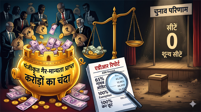 कागजों पर पार्टी, खातों में करोड़ों: चुनाव में एक भी सीट नहीं!