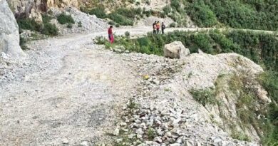 रिखणीखाल की द्वारी-भौन सड़क की बदहाली से दुर्घटनाओं का खतरा, सुरक्षा अवरोधक लगाने की मांग