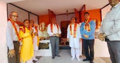 रिठाली के शिव मंदिर में गणेश और हनुमान की मूर्तियों की प्राण प्रतिष्ठा