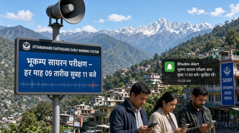 उत्तराखंड में हर महीने 9 तारीख को सुबह 11 बजे बजेगा भूकंप चेतावनी सायरन